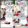 Vikko Drinking Glass, Set of 12 Crystal Style Tall Beverage