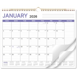 2026 Calendar - 2026 Wall Calendar from Jan. 2026 - Dec. 2026, Wall Calendar 2026 with Large Ruled Blocks, Reference Calendar, 11.5" x 14.6"