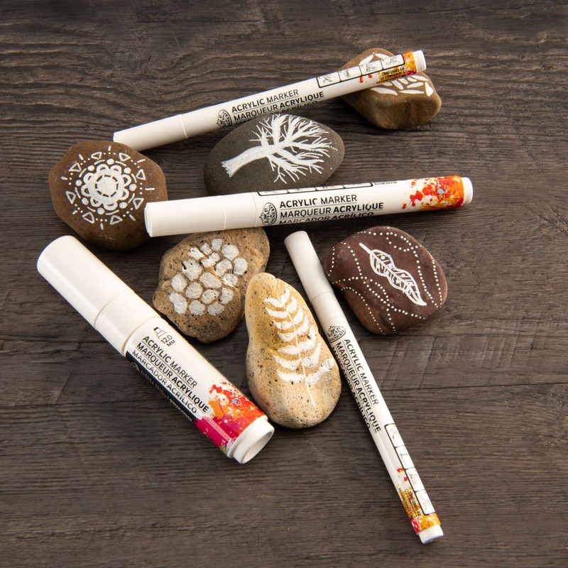 Royal & Langnickel 4pc ASSORTED SIZE WHITE CRAFT ACRYLIC PAINT