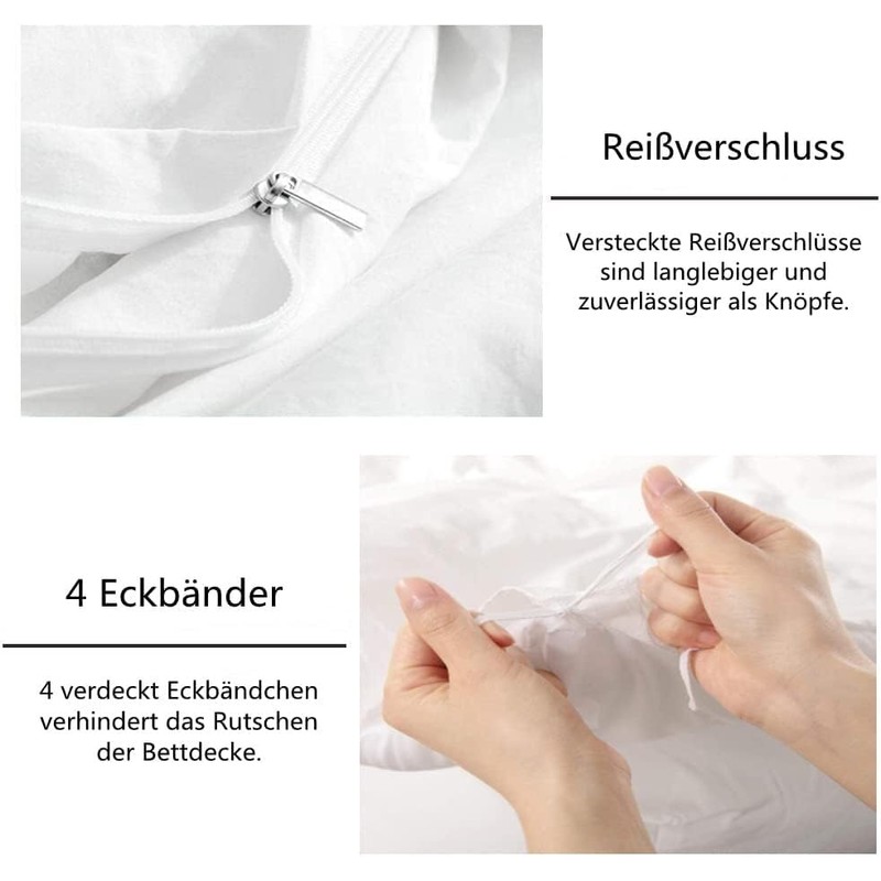 Gezu 3D Marble Bed Linen, Grey, 135 x 200 cm,