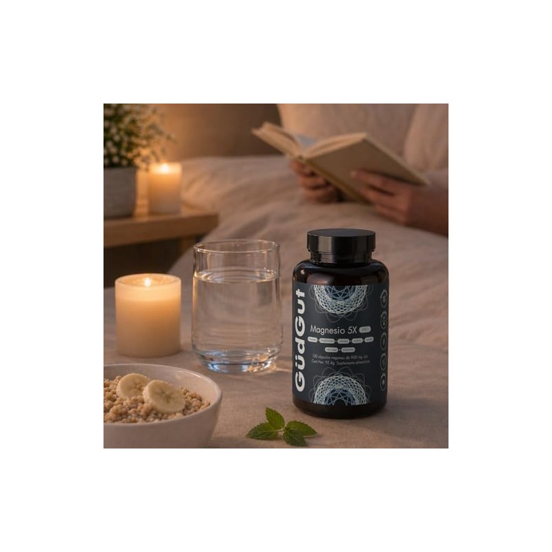 Gudgut Magnesio Pro Bisglicinato Citrato Malato Treonato Orotato 120 Cápsulas