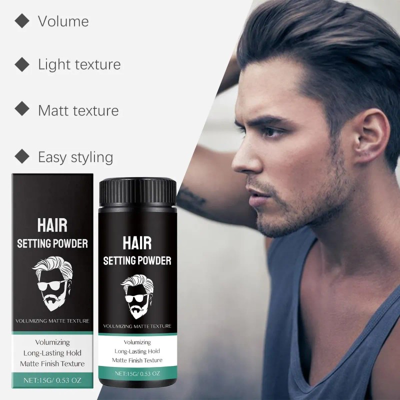Polvo De Peinado Mate Para Hombres, Textura De Volumen Insta