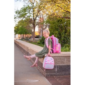 Stephen Joseph All Over Print Lunch Box, Pink Dino, One Size