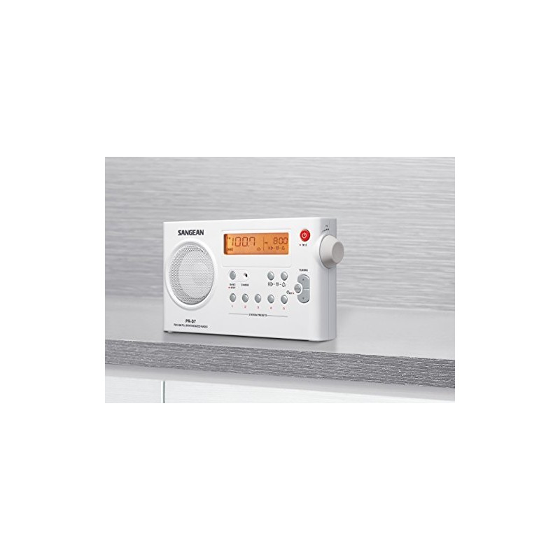 Sangean PR-D7 Digital Portable Radio with Built-in Battery Charger, AM/FM,