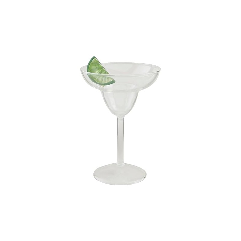 Mud Pie 5 1/2 oz Figural Icon Marg Glass, Clear