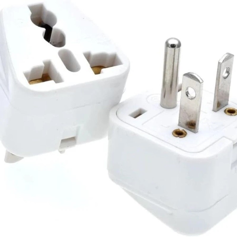 NoBrand White Universal Plug Adapter 110-250V 15A, Universal World- 6-20P
