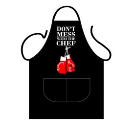 Iconic Aprons Don't Mess with The Chef Apron, Polyester-Cotton, Multi-Colour, 90 x 69 x 0.1 cm