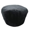 WEROR WEROR-396.1 Men's Flat Cap Peaked Cap Cord, black, 60