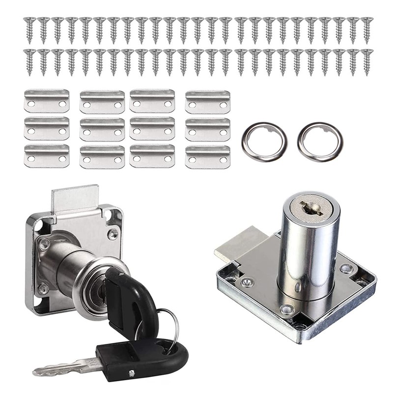 Drawer Lock, Security Cabinet Lock, with Key Different Cupboard Lock,