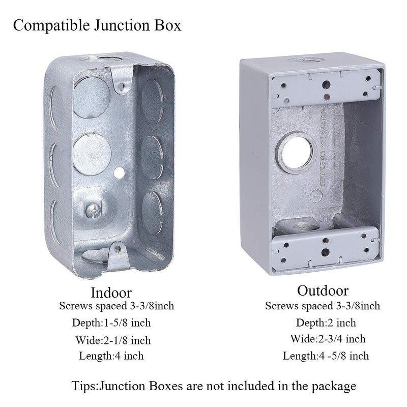 CLOUDY BAY 120V Dimmable LED Indoor Outdoor Step Light,3-Pack,3000K Warm