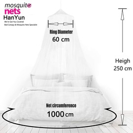 HanYun Mosquito Net for Single or Double Bed, Mosquito Net Dome Tent Canopy Bedding Bed Canopy Home Decorative for Outdoor Camping Travel