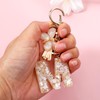 Apausvcm Initial Letter Keychain, Cute Resin Initial Decor with White