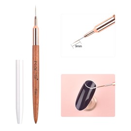 KADS Fine Liner Brush, Nail Art Striping Brushes 6/9/12/15/18mm Thin Line Nail Brush Detail Drawing Brush Gel Nail Polish Brush (9mm)