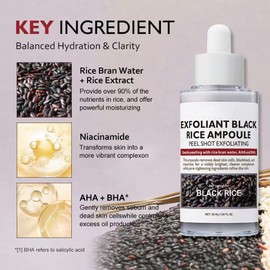 Rice Peeling Ampoule, Soft Exfoliating, Dead Skin and Blackheads Remover, Moisturizing, Travel-Friendly For All Skin Types
