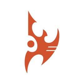 Star Craft Protoss Symbol Sticker Vinyl Decal Notebook Car Window Laptop 6"x 3.5" (Orange)