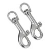 Single Ended Swivel Snap Hooks, 316 Stainless Steel Swivel Eye