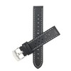 Bandini 22mm Mens Italian Leather Watch Band Strap - Black