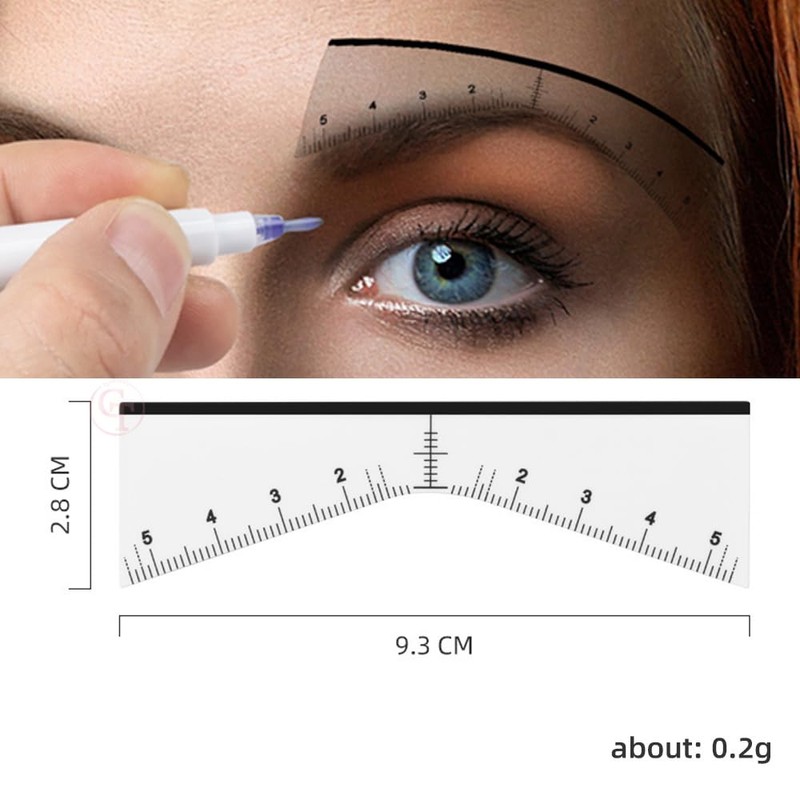 10pcs/bag Disposable Brow Shape Design Stickers Microblading Mapping Brow Tools