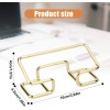 NoBrand 2pcs Desktop Business Card Holder, Gold Metal Stand Display