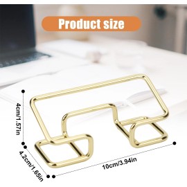 NoBrand 2pcs Desktop Business Card Holder, Gold Metal Stand Display Name Cards Organizer