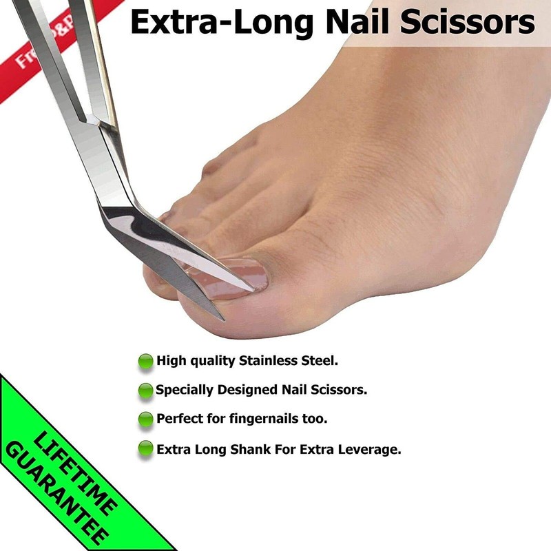 YNR Toe Nail Scissors + Clippers Extra Long Reach Handle