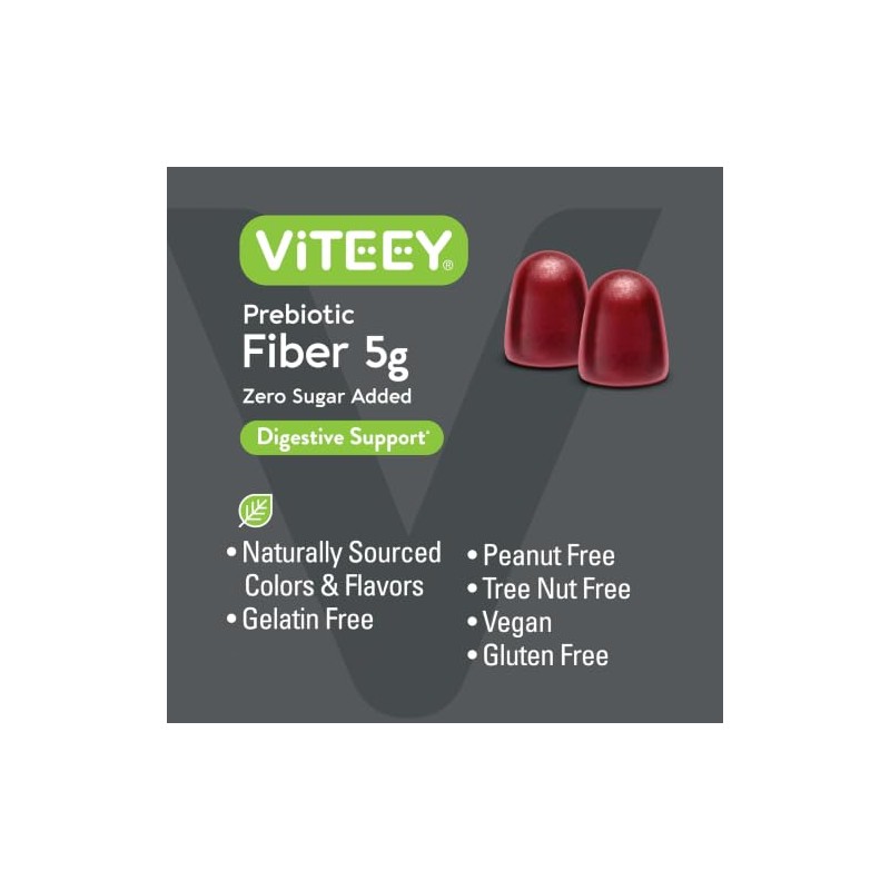 Gomitas de fibra de 5 g, 60 unidades, 1 paquete