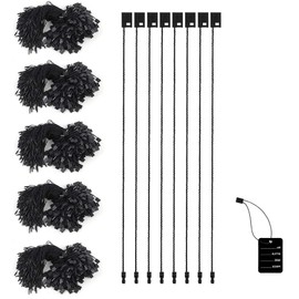 Hezhou Pack of 1000 Clothing Pendant Cord Clothing Tag Rope Nylon Cord for Hanging Labels Case Conversion Fixings Label Hanging Rope String Snap Locks Pin Safety Loop (Black)