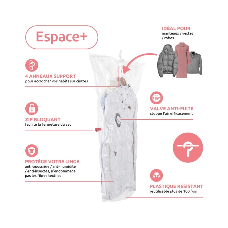 Compactor Vacuum Storage Bag to Hang, Espace Plus Series, Size