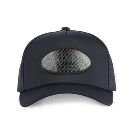 Trucker Cap with Mesh Mesh and Print Rubber Sport, Navy/Black, One Size
