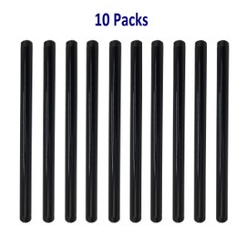 1/2 Inch Mallealbe Cast Iron Pipe, Pre Cut, Industrial Steel Black Fits Standard One Half Inch Black Threaded Pipes Nipples and Fittings, Build Vintage DIY Furniture, 10 Pack (14 Inch Length)