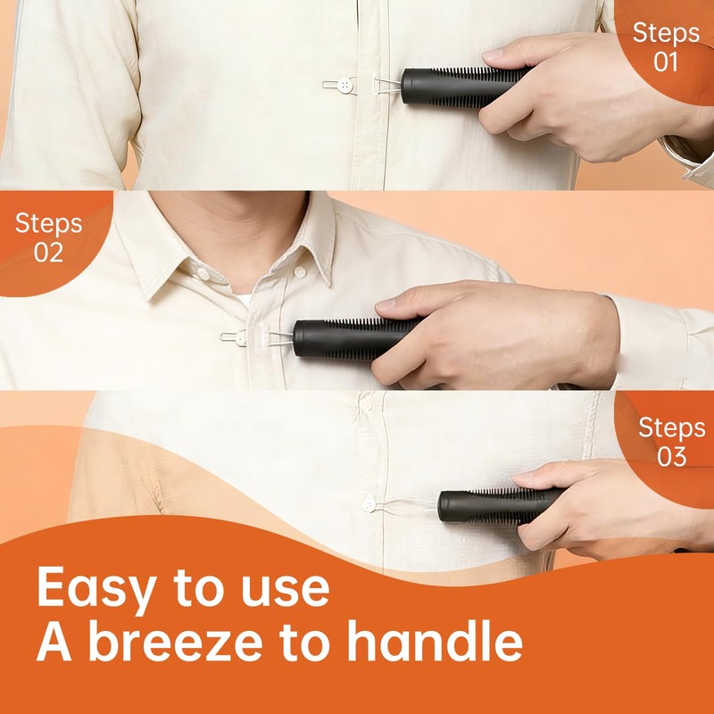 Button Hook with Zipper Pull, 2-in-1 Button Assist Tool for