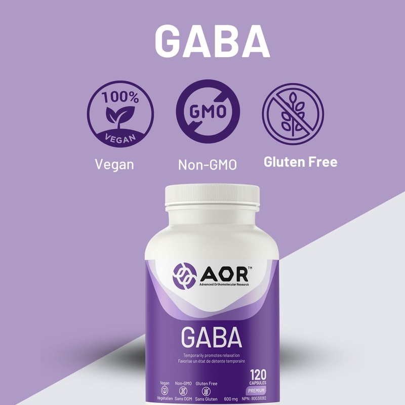 AOR - GABA - 120 Capsules - Relieves Pressure and