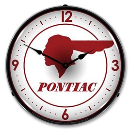 The Finest Website Inc. New Pontiac Indian Retro Vintage Style Advertising L.E.D. Lighted Clock - Ships Free Next Business Day to Lower 48 States