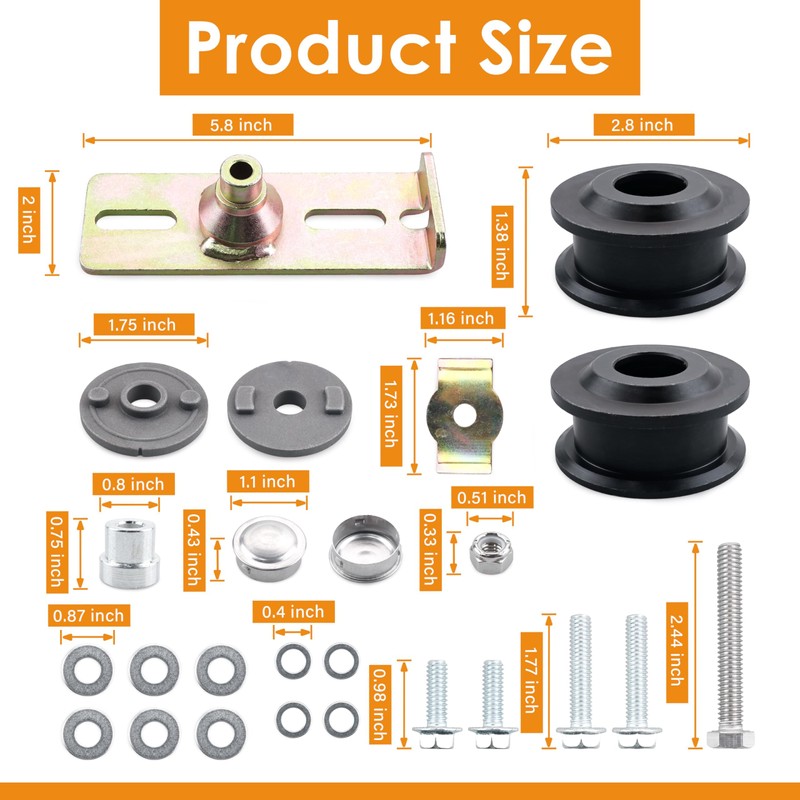 126-7890 Pulleys and Idler Leather Belt Kit Compatible with Toro