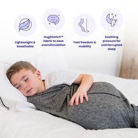 Hug Sleep Hooded Sleep Pod, Wearable Blanket with Comfy Hoodie, Weighted Blanket Alt, From Shark Tank, Cooling Sensory, Machine Washable Cozy Blankets, Adult, Kids or Teens Gift, Turquoise, Small