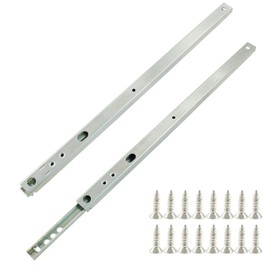 Dijedev 12 Inch Drawer Slides, 12pcs Metal Drawer Slides, Ball Bearing Two Way Slide Track Rail 0.7 inch Wide with Mounting Screw, Heavy Duty Dresser Drawer Slides for Kitchen Cabinet