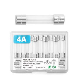 Chanzon(Pack of 20Pcs) UL Listed 6x30mm 4A 250V/125V 4 Amp Glass Fuses Fast Blow Cartridge Tube Fuse f4al 125 V / 250 V (6.4mmx30.3mm)