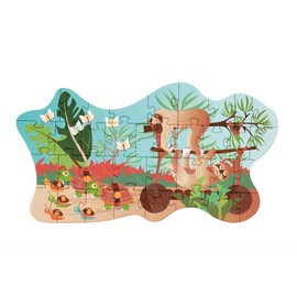 SCRATCH 276181193 Contour Puzzle for Children, Mini Shape Puzzle Sloth, 35 Pieces