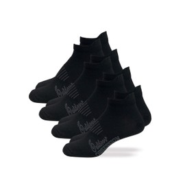 Outdoor Obsession Mens Womens Low Cut Ankle Heel Tab Athletic Socks 4 Pair Pack (Black, Shoe Size 9-13 - Sock Size Large)
