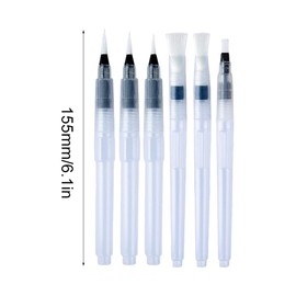 6 Pcs Watercolour Brush Pens Set, Professional Water Paint Brush
