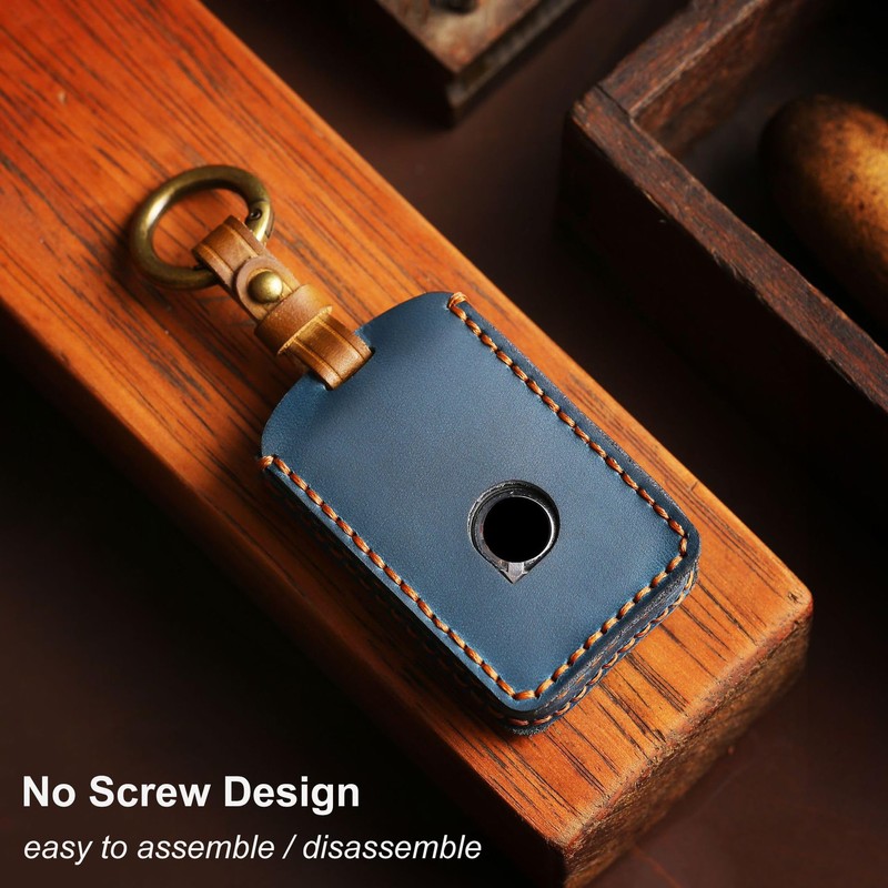 Aoocar Leather Key Fob Cover, Compatible with Volvo XC90, XC60,
