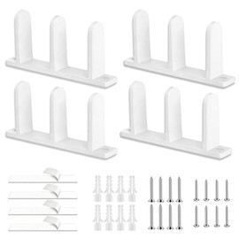 Sliding Closet Door Floor Guide,Universal ABS Closet Sliding Door Guide with Screws,Bypass Closet Door Floor Guide for Bypass Doors,Smooth Gliding,Easy Installation 4 Pack
