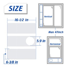 Wintcomfort Portable Air Conditioner Window Seal Plates Kit for Portable AC Exhaust Hose with 5.9" Diameter, Adjustable Seal Panels with Plastic Guard, Window Vent Kit for Sliding Windows