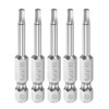 sourcing map 5pcs H3 Hex Screwdriver Bit 1/4" Hex Shank