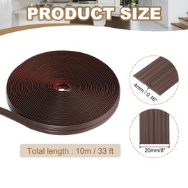 PATIKIL Wall Corner Protector 0.8 in x 33 Ft, Self Adhesive Wall Corner Guard Edge Protector Flexible Inside & Outside Corner Molding Trim for Ceiling Countertop, Coffee