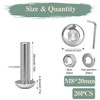 GOHODOMINO M8×20mm Button Head Socket Cap Bolts Screws, Nuts, Flat