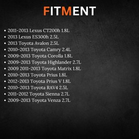 AUTO OCCASION Engine Variable Valve Timing (VVT) Solenoid with Camshaft &Crankshaft Position Sensor Compatible with Toyota Avalon Camry Corolla Lexus CT200h Replace 15330-0T010 90919-05060 19204624