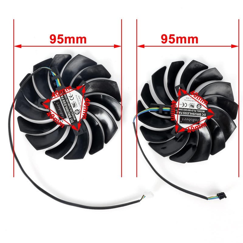 inRobert 95mm PLD10010S12HH RTX3060 RTX3070 GPU Fan for MSI RTX