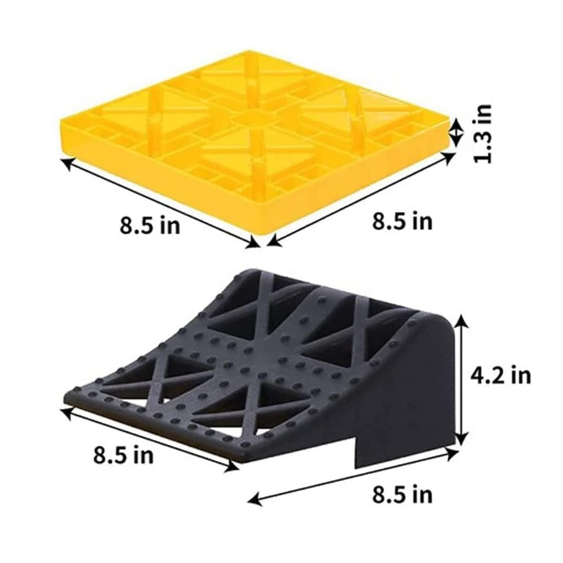Homeon Wheels 10 Packs Rv/Camper Leveling Blocks, Chocks Anti-Slip Pads