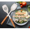 2Pcs Large Silicone Cooking Spoon Set, Nonstick Serving Spoons for